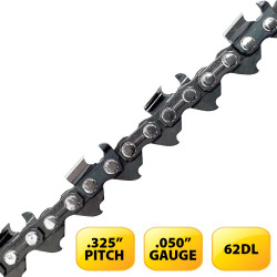 16" Semi-Chisel Chain 325 Pitch x 050 Gauge 62 Drive Links