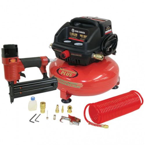 3 GALLON OIL-FREE AIR COMPRESSOR COMBO KIT W/ 2" BRAD NAILER